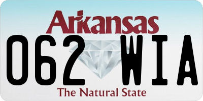 AR license plate 062WIA