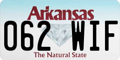 AR license plate 062WIF
