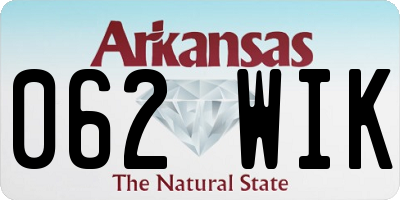 AR license plate 062WIK