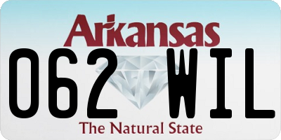 AR license plate 062WIL