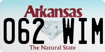 AR license plate 062WIM