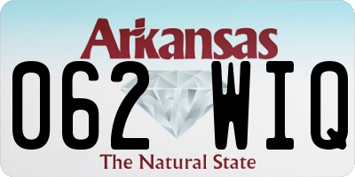 AR license plate 062WIQ