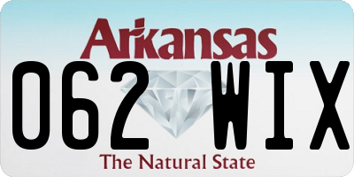 AR license plate 062WIX