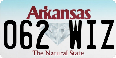 AR license plate 062WIZ