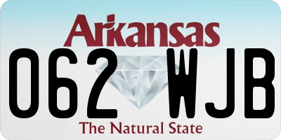 AR license plate 062WJB