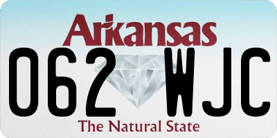 AR license plate 062WJC