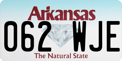 AR license plate 062WJE