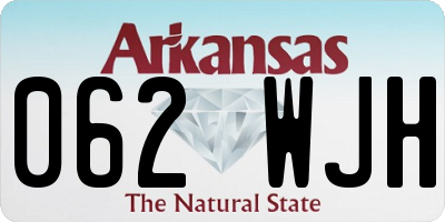 AR license plate 062WJH