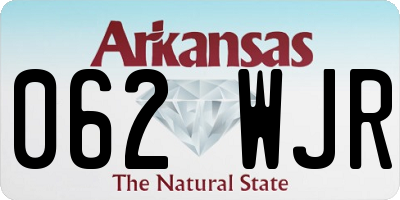 AR license plate 062WJR