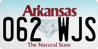 AR license plate 062WJS