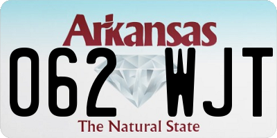 AR license plate 062WJT