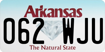 AR license plate 062WJU