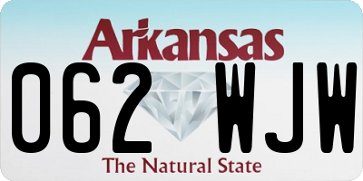AR license plate 062WJW