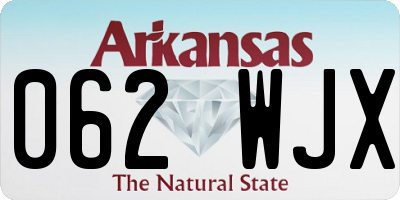 AR license plate 062WJX