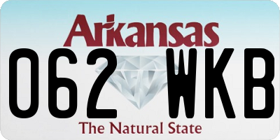 AR license plate 062WKB