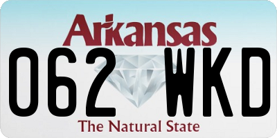 AR license plate 062WKD