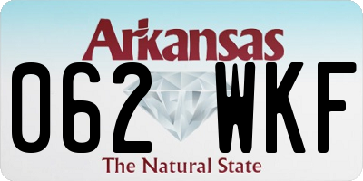 AR license plate 062WKF