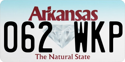 AR license plate 062WKP