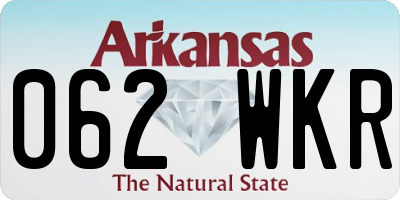 AR license plate 062WKR