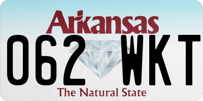 AR license plate 062WKT