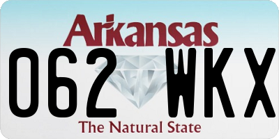 AR license plate 062WKX