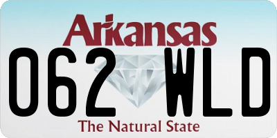 AR license plate 062WLD
