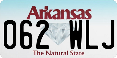 AR license plate 062WLJ