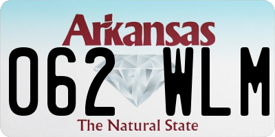 AR license plate 062WLM