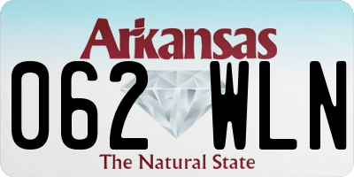AR license plate 062WLN