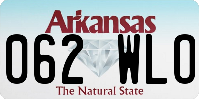 AR license plate 062WLO
