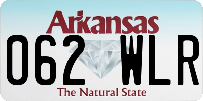 AR license plate 062WLR