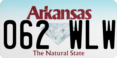 AR license plate 062WLW