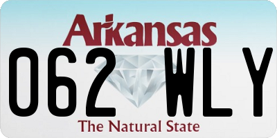 AR license plate 062WLY