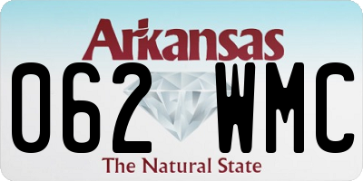 AR license plate 062WMC