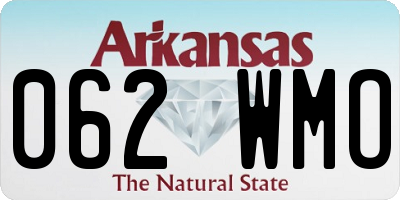 AR license plate 062WMO