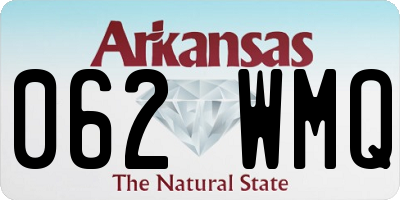 AR license plate 062WMQ