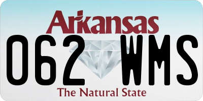 AR license plate 062WMS