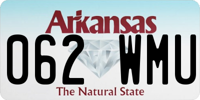 AR license plate 062WMU