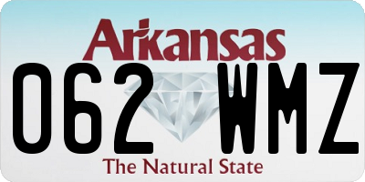 AR license plate 062WMZ