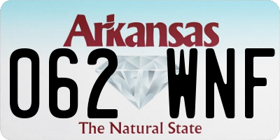 AR license plate 062WNF