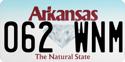 AR license plate 062WNM