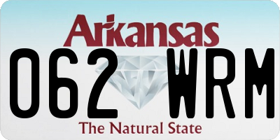 AR license plate 062WRM