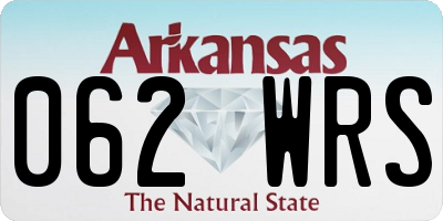 AR license plate 062WRS