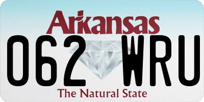 AR license plate 062WRU