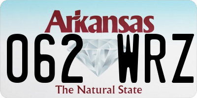 AR license plate 062WRZ