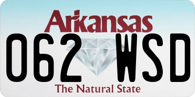 AR license plate 062WSD