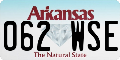 AR license plate 062WSE