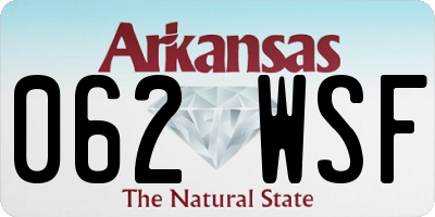 AR license plate 062WSF