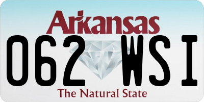 AR license plate 062WSI