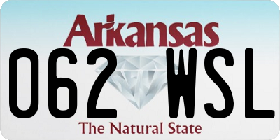 AR license plate 062WSL